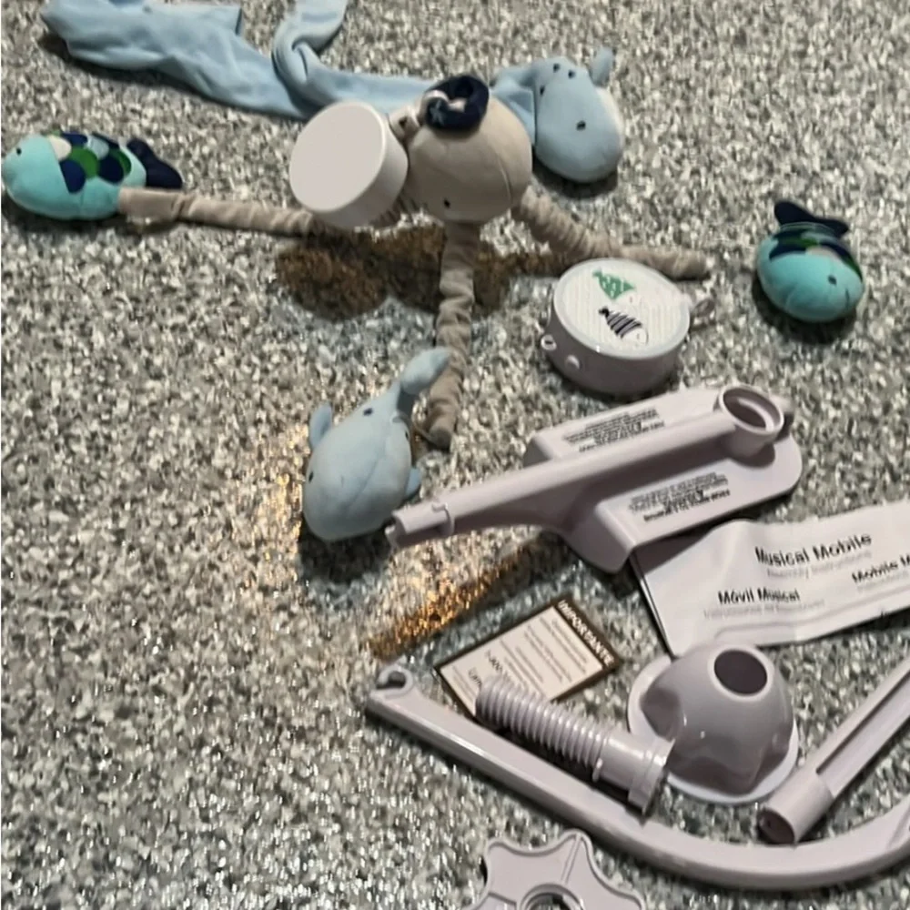 Ocean-Themed Baby Mobile with Whales and Octopus - Picture 4 of 6